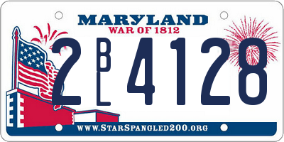 MD license plate 2BL4128