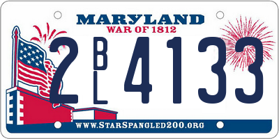 MD license plate 2BL4133