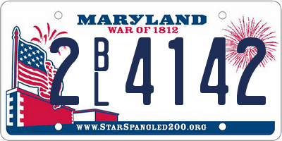 MD license plate 2BL4142
