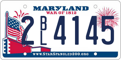 MD license plate 2BL4145