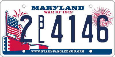 MD license plate 2BL4146