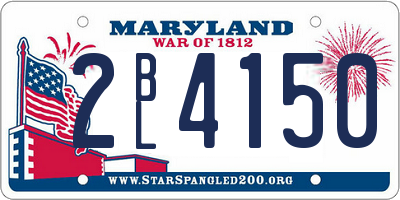 MD license plate 2BL4150