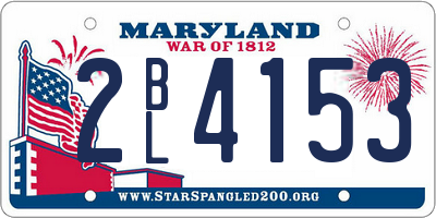 MD license plate 2BL4153