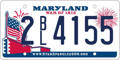 MD license plate 2BL4155