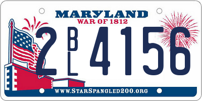 MD license plate 2BL4156
