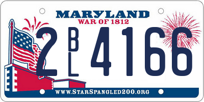 MD license plate 2BL4166