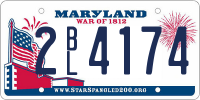 MD license plate 2BL4174