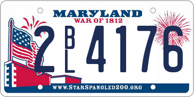 MD license plate 2BL4176