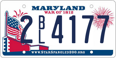 MD license plate 2BL4177