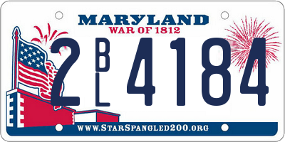 MD license plate 2BL4184