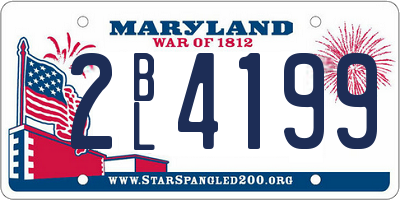 MD license plate 2BL4199