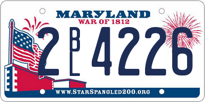 MD license plate 2BL4226