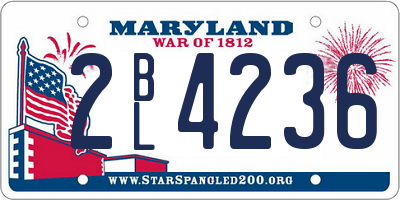 MD license plate 2BL4236