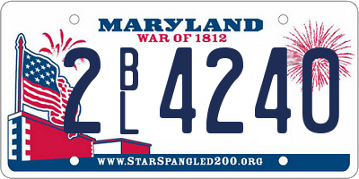 MD license plate 2BL4240