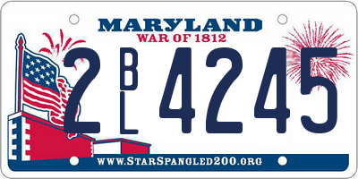 MD license plate 2BL4245