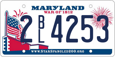 MD license plate 2BL4253