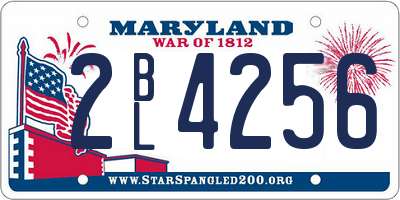 MD license plate 2BL4256