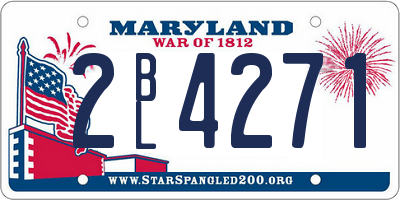 MD license plate 2BL4271