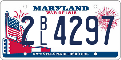 MD license plate 2BL4297