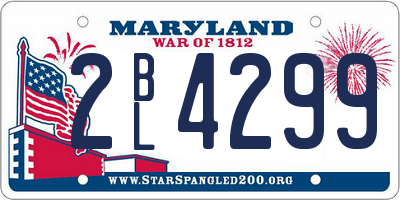 MD license plate 2BL4299