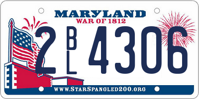 MD license plate 2BL4306