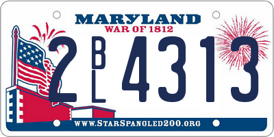 MD license plate 2BL4313