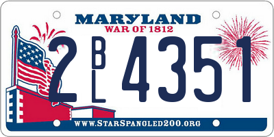 MD license plate 2BL4351