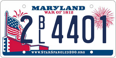 MD license plate 2BL4401