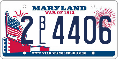 MD license plate 2BL4406