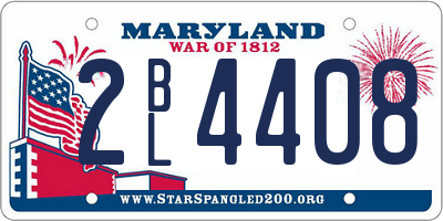 MD license plate 2BL4408