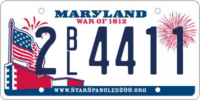 MD license plate 2BL4411