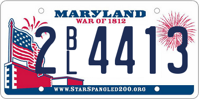 MD license plate 2BL4413