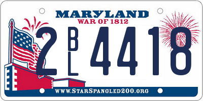 MD license plate 2BL4418
