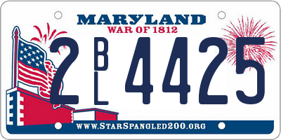 MD license plate 2BL4425