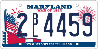 MD license plate 2BL4459