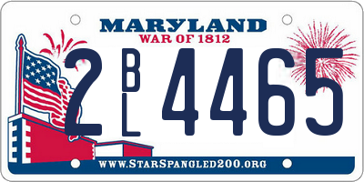 MD license plate 2BL4465