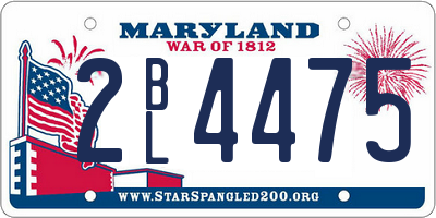 MD license plate 2BL4475