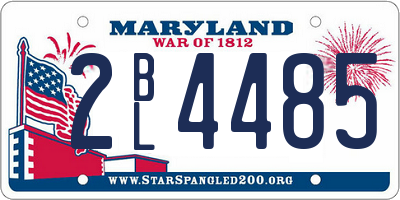 MD license plate 2BL4485