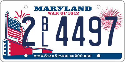 MD license plate 2BL4497