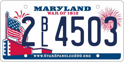 MD license plate 2BL4503