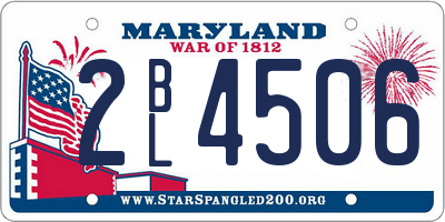 MD license plate 2BL4506