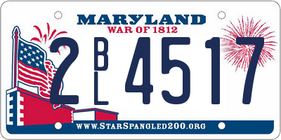 MD license plate 2BL4517