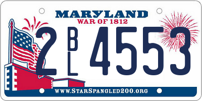 MD license plate 2BL4553
