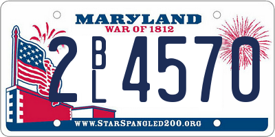 MD license plate 2BL4570