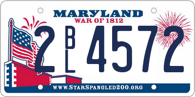 MD license plate 2BL4572