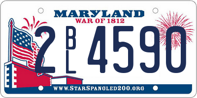 MD license plate 2BL4590