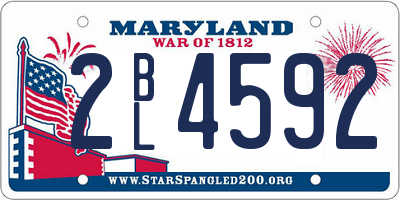 MD license plate 2BL4592