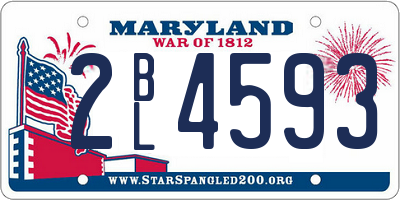 MD license plate 2BL4593