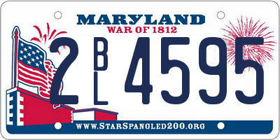 MD license plate 2BL4595