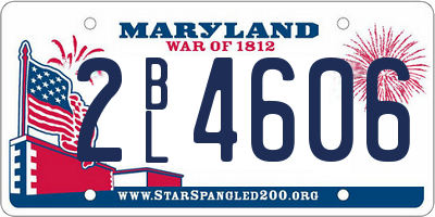 MD license plate 2BL4606